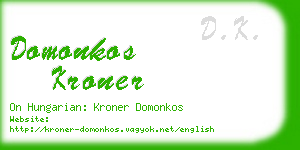 domonkos kroner business card